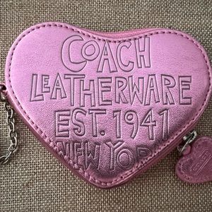 Coach Poppy Heart Coin Purse